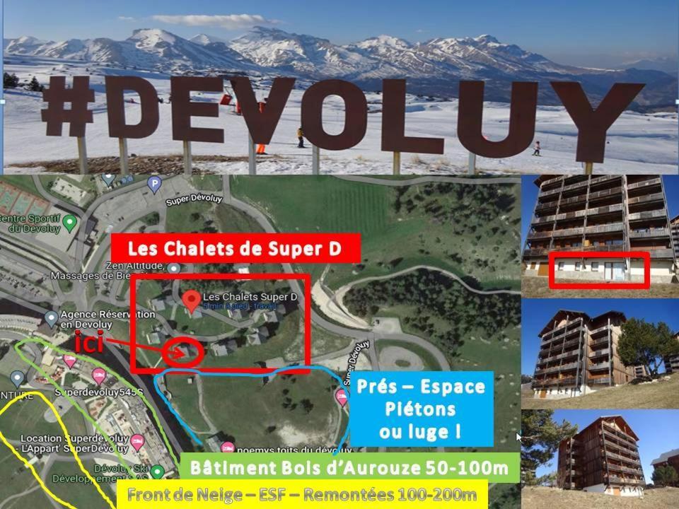 Saint-Étienne-en-Dévoluy Appartement 8-10 Personnes Superdevoluy Hautes Alpes Rez De Chaussee Vue Panoramique 3 Chambres מראה חיצוני תמונה